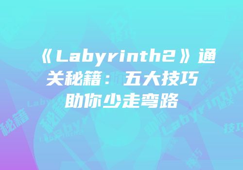 《Labyrinth2》通关秘籍：五大技巧助你少走弯路