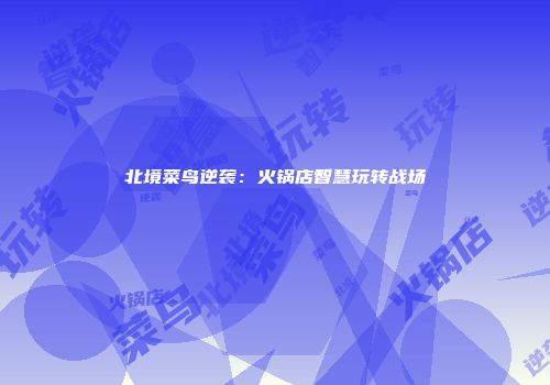北境菜鸟逆袭：火锅店智慧玩转战场