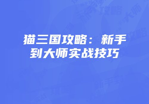 猫三国攻略：新手到大师实战技巧