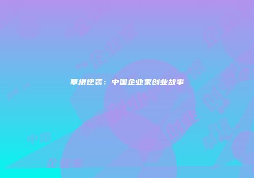 草根逆袭：中国企业家创业故事