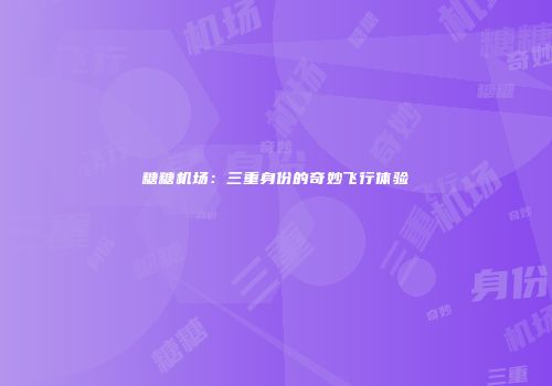 糖糖机场：三重身份的奇妙飞行体验