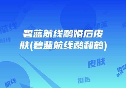 碧蓝航线鹬婚后皮肤(碧蓝航线鹬和鹤)
