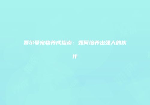 赛尔号宠物养成指南：如何培养出强大的伙伴