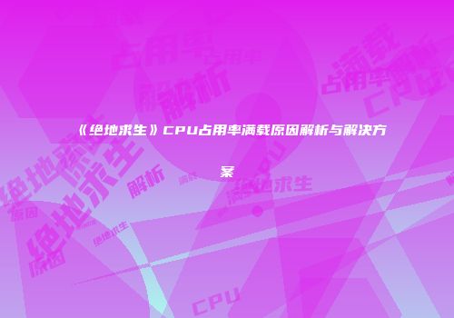 《绝地求生》CPU占用率满载原因解析与解决方案