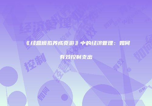 《经营模拟养成页游》中的经济管理：如何有效控制支出