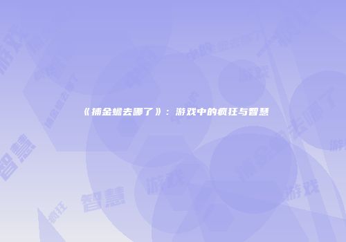 《捕金蟾去哪了》：游戏中的疯狂与智慧