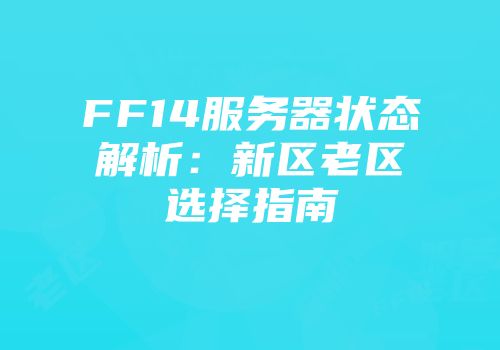 FF14服务器状态解析：新区老区选择指南