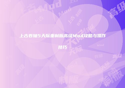 上古卷轴5天际重制版高级Mod攻略与操作技巧