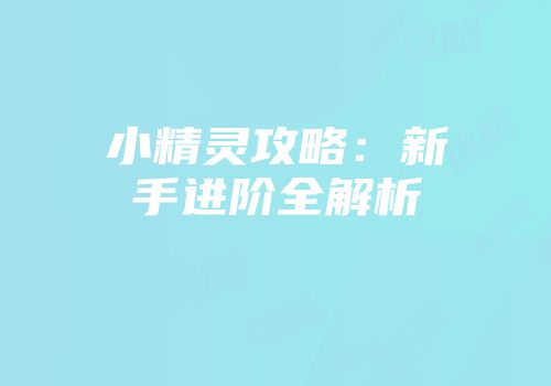 小精灵攻略：新手进阶全解析