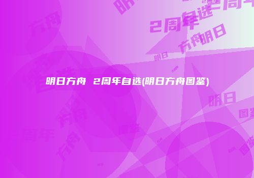 明日方舟 2周年自选(明日方舟图鉴)