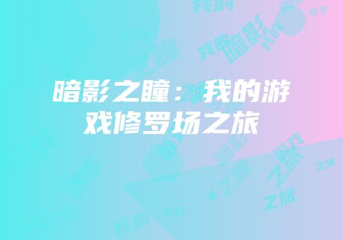 暗影之瞳：我的游戏修罗场之旅
