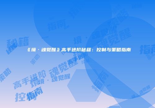 《境·魂觉醒》高手进阶秘籍：控制与策略指南