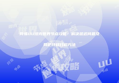 网易UU坦克世界节点攻略：解决延迟问题及网吧特权开启方法