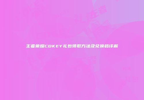 王者荣耀CDKEY礼包领取方法及兑换码详解