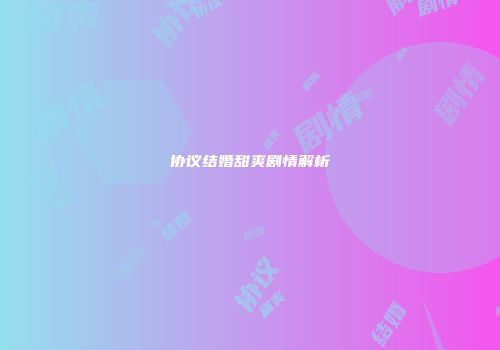 协议结婚甜爽剧情解析