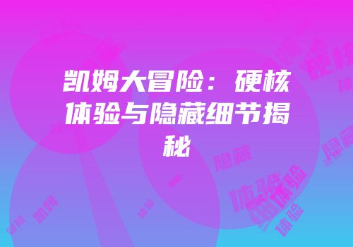 凯姆大冒险：硬核体验与隐藏细节揭秘