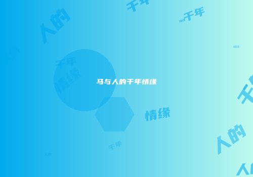 马与人的千年情缘