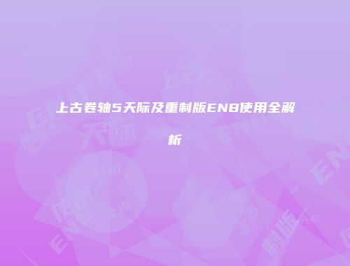 上古卷轴5天际及重制版ENB使用全解析