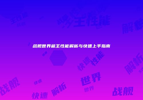 战舰世界藏王性能解析与快速上手指南