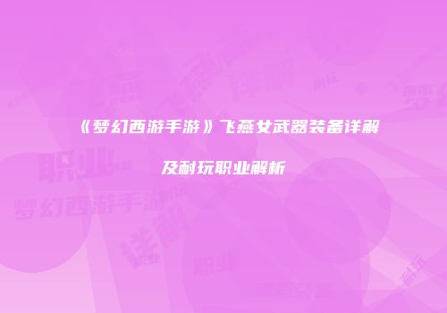 《梦幻西游手游》飞燕女武器装备详解及耐玩职业解析