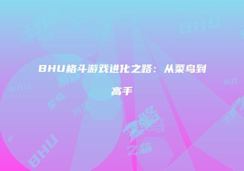 BHU格斗游戏进化之路：从菜鸟到高手