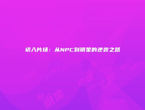 初入片场：从NPC到明星的逆袭之路