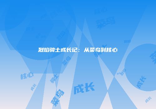 烈焰骑士成长记：从菜鸟到核心