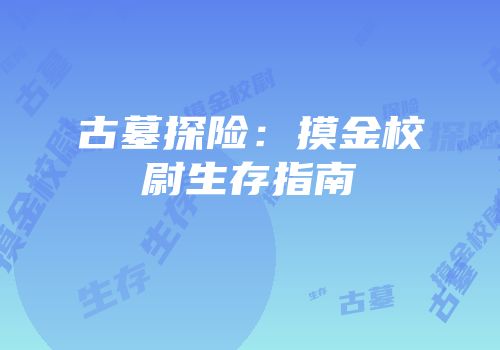 古墓探险：摸金校尉生存指南