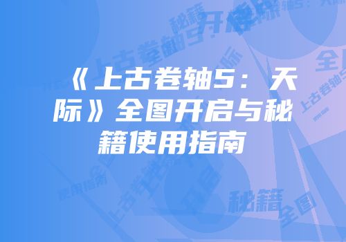《上古卷轴5：天际》全图开启与秘籍使用指南
