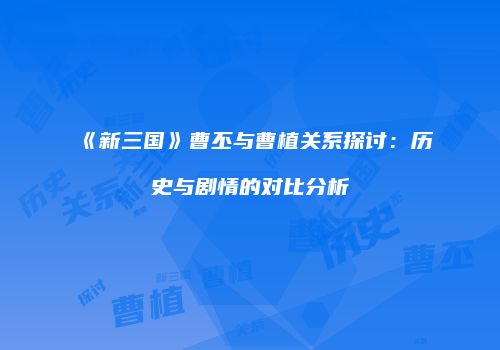 《新三国》曹丕与曹植关系探讨：历史与剧情的对比分析