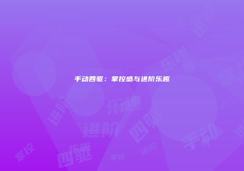 手动四驱：掌控感与进阶乐趣