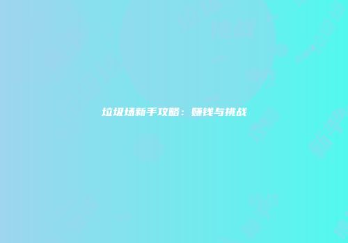 垃圾场新手攻略：赚钱与挑战