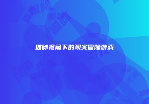 猫咪视角下的现实冒险游戏
