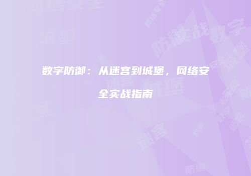 数字防御：从迷宫到城堡，网络安全实战指南
