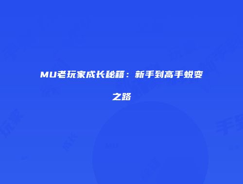 MU老玩家成长秘籍：新手到高手蜕变之路
