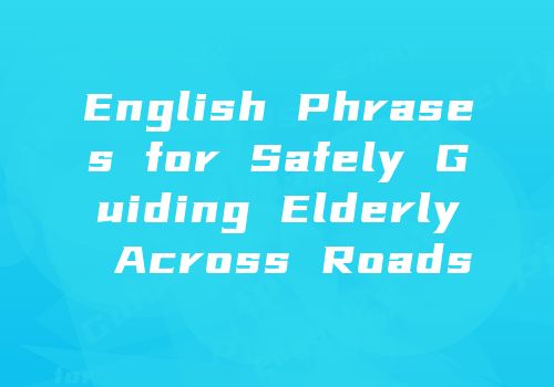 English Phrases for Safely Guiding Elderly Across Roads