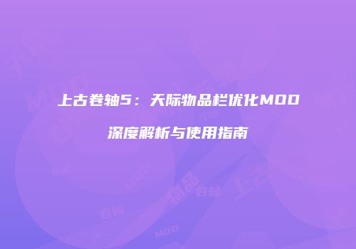 上古卷轴5：天际物品栏优化MOD深度解析与使用指南