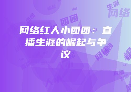 网络红人小团团：直播生涯的崛起与争议