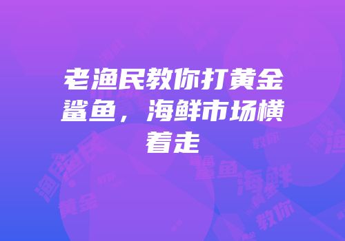 老渔民教你打黄金鲨鱼，海鲜市场横着走