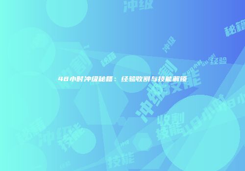 48小时冲级秘籍：经验收割与技能解锁