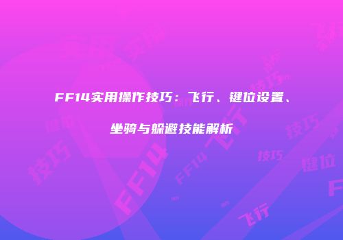 FF14实用操作技巧：飞行、键位设置、坐骑与躲避技能解析