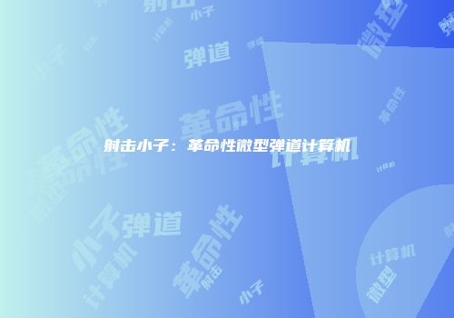 射击小子：革命性微型弹道计算机