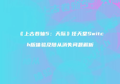 《上古卷轴5：天际》任天堂Switch版体验及随从消失问题解析