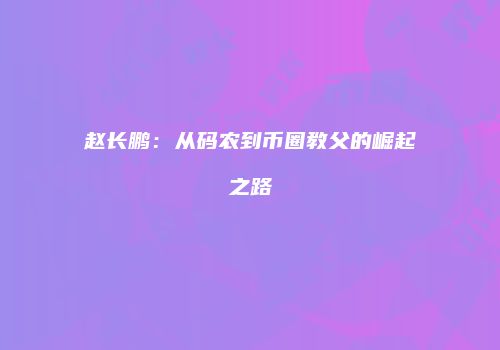赵长鹏：从码农到币圈教父的崛起之路