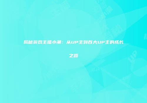 揭秘游戏主播小潮：从UP主到百大UP主的成长之路