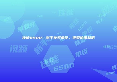 佳能650D：新手友好单反，视频拍摄利器