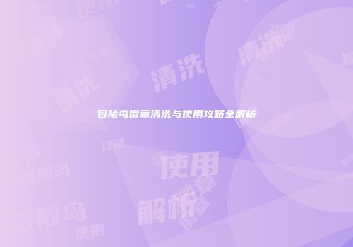 冒险岛徽章清洗与使用攻略全解析