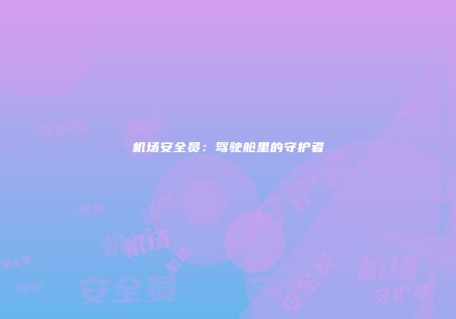 机场安全员：驾驶舱里的守护者