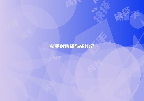 新手村抉择与成长记