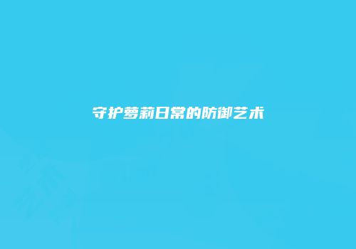 守护萝莉日常的防御艺术